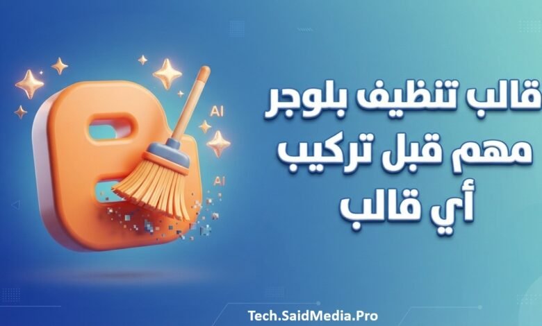 قالب تنظيف بلوجر 2026 وحل مشكلة تضارب أكواد القوالب